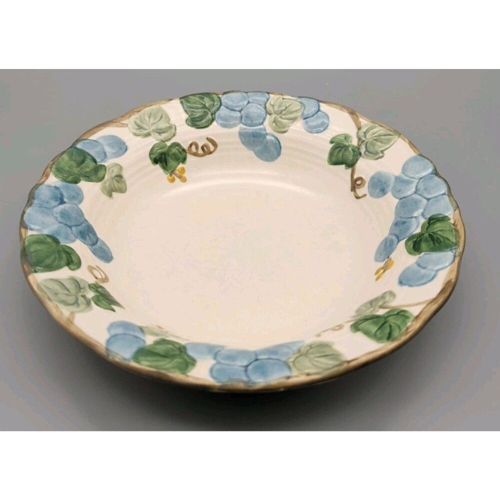 Metlox PoppyTrail Blue Grape 8" Round Serving Bowl Vegetable